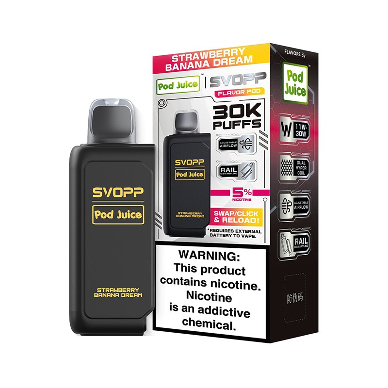 strawberry banana dream oxbar x pod juice svopp 30k pod