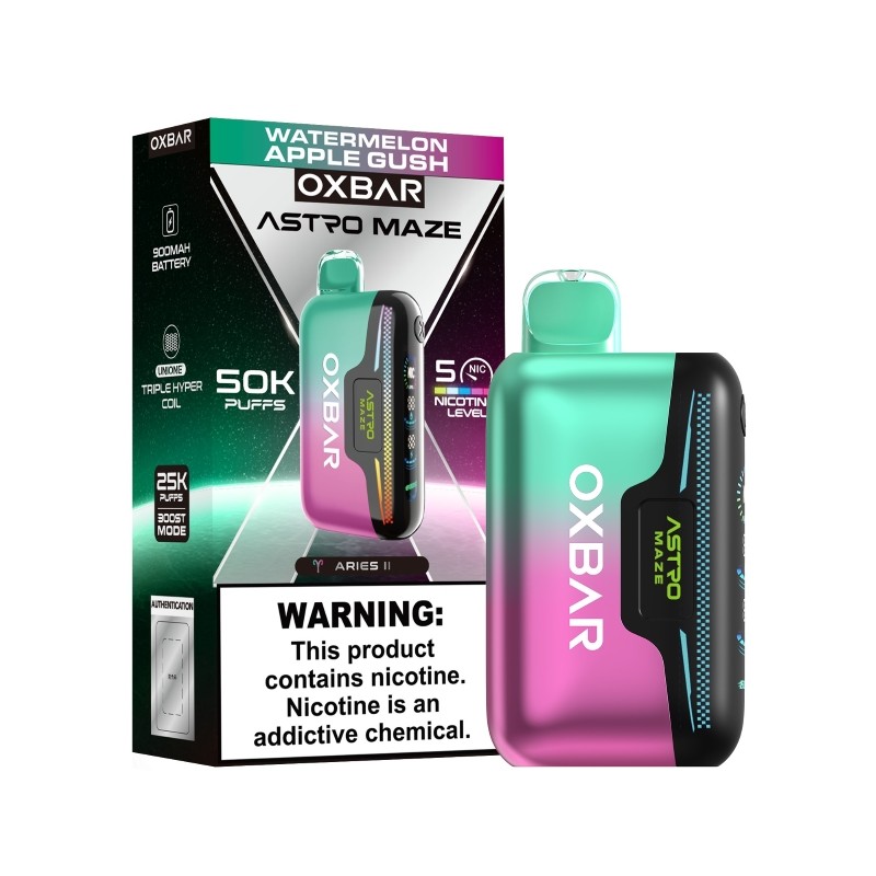watermelon apple gush oxbar astro maze 50k